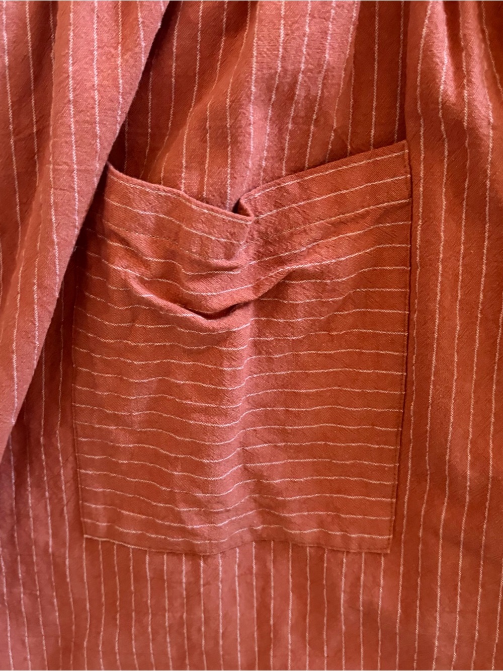 Rust Striped Collared Dress - Picture 4 of 5